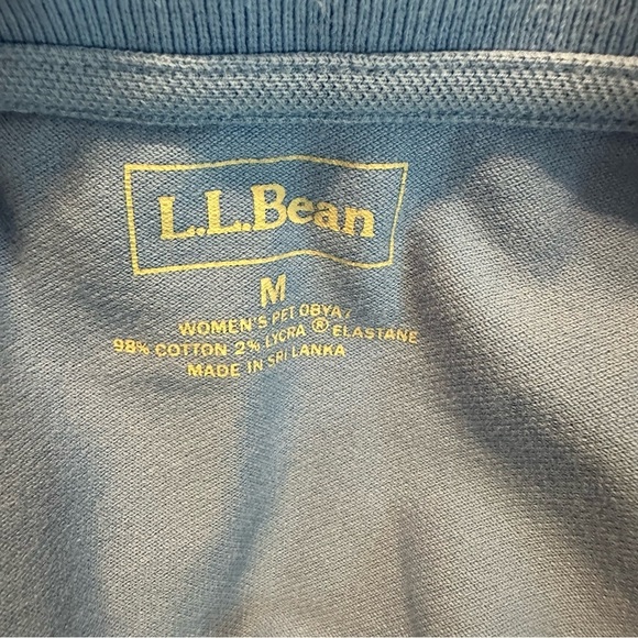 L.L. Bean Shirt Dress Women's M Light blue 98% Cotton Sleeveless Collared (b3 - Picture 7 of 10